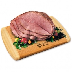 Wood Spiral-Sliced Half Ham with Bamboo Promotional Cutting Board