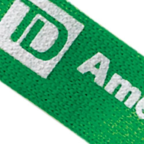 Close Up View - Knit Cotton Personalized Lanyards with O-Ring