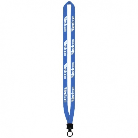 Electric Blue Cotton Knit Customized Lanyards w/O-Ring