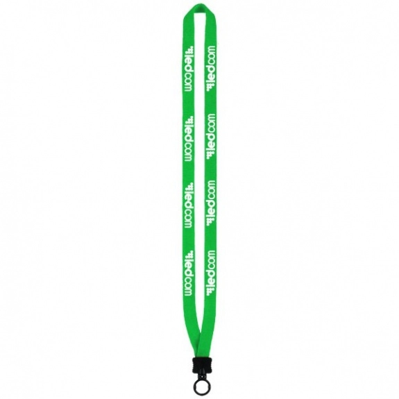 Lime Green Cotton Knit Customized Lanyards w/O-Ring