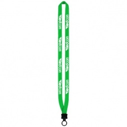 Lime Green Cotton Knit Customized Lanyards w/O-Ring