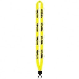Yellow Cotton Knit Customized Lanyards w/O-Ring