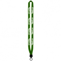 Forest Green Cotton Knit Customized Lanyards w/O-Ring