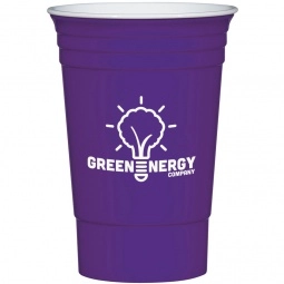 Purple Solo Cup Style Custom Double Wall Tumbler