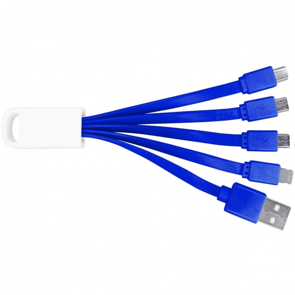Blue 4-In-1 Noodle Custom Charging Cables