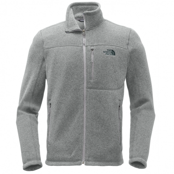 Med. Gray Heather - The North Face Sweater Custom Fleece Jacket - Men's