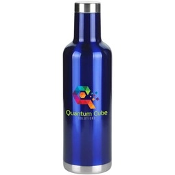 Blue Full Color Stainless Vacuum Custom Bottle - 25 oz.