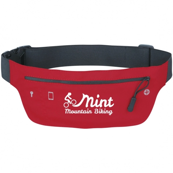 Red - Running Belt Promotional Fanny Pack