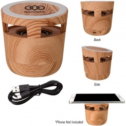 Group - Wood Tone Wireless Custom Charging Pad w/ Speaker