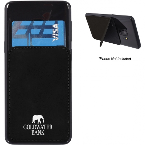 Black - 2-In-1 Custom Cell Phone Wallet w/ Stand