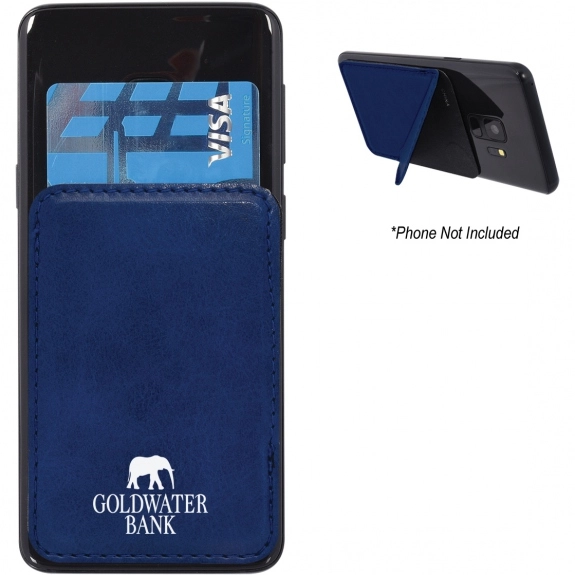 Navy Blue - 2-In-1 Custom Cell Phone Wallet w/ Stand