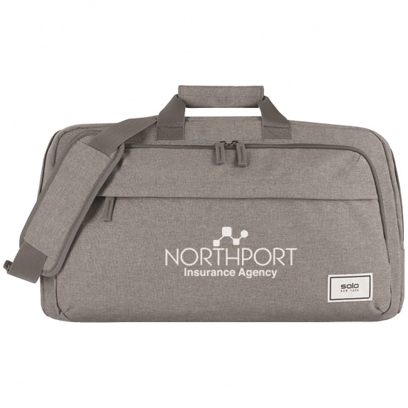 Front Solo Re:move Heather Custom Duffle Bag - 19"w x 11.25"h x 5"d