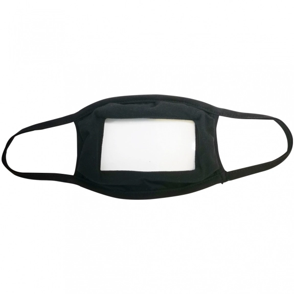 Cotton Reusable Face Mask w/ Anti-Fog Window - Blank