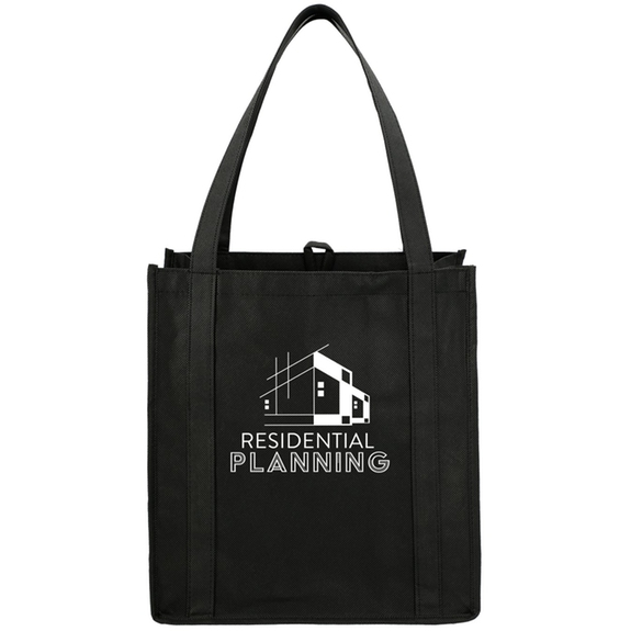 Black - Little Juno Full Color Promotional Grocery Tote