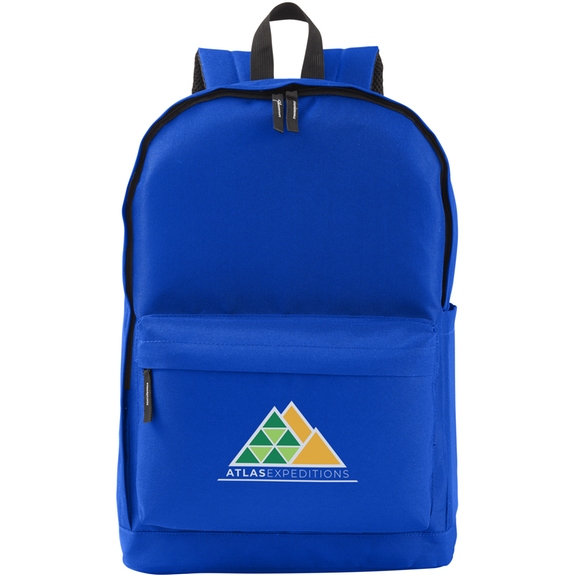 True Royal - Core365 Essentials rPET Custom Backpack - 12.6"w x 17.3"h x 5.