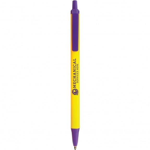 Yellow BIC Clic Stic Custom Pens