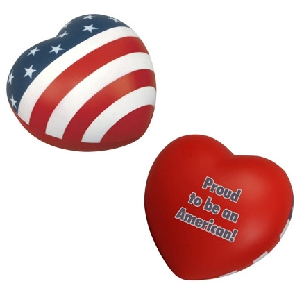 USA Heart Patriotic Custom Stress Ball