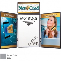 Gray Full Color Tri-Panel Custom Display w/ Dry Erase Panel 