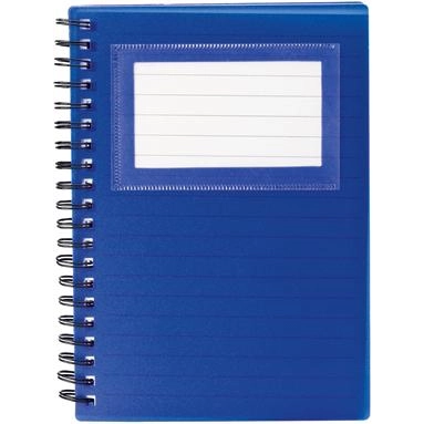 Blue Promo Business Card Holder Notepad - 5.4"w x 7"h