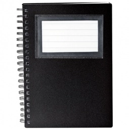 Black Promo Business Card Holder Notepad - 5.4"w x 7"h