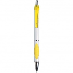White/ Yellow Sassy Promotional Pen