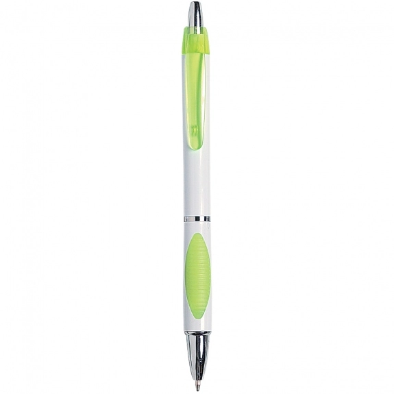 White/Lime Green Sassy Promotional Pen