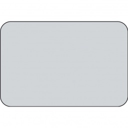 Light Grey Full Color Chicago Satin Plastic Name Badges - 3" x 2"