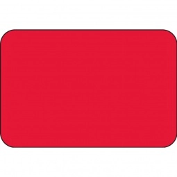 Red Full Color Chicago Satin Plastic Name Badges - 3" x 2"