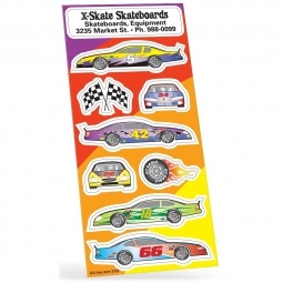 Race Cars Peel-N-Play Custom Stickers 