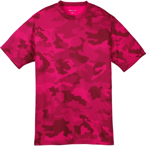 Pink Raspberry Sport-Tek Camo Custom T-Shirts - Youth