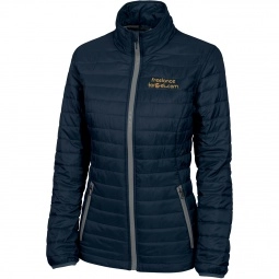 Navy/Grey Charles River Lithium Quilted Custom Jackets - Women's