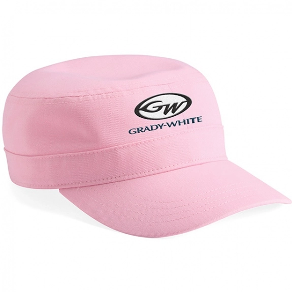 Light Pink Cotton Military Style Custom Cap