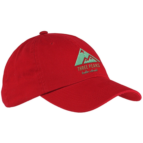 Red - Big Accessories 6-Panel Twill Low Profile Promotional Cap