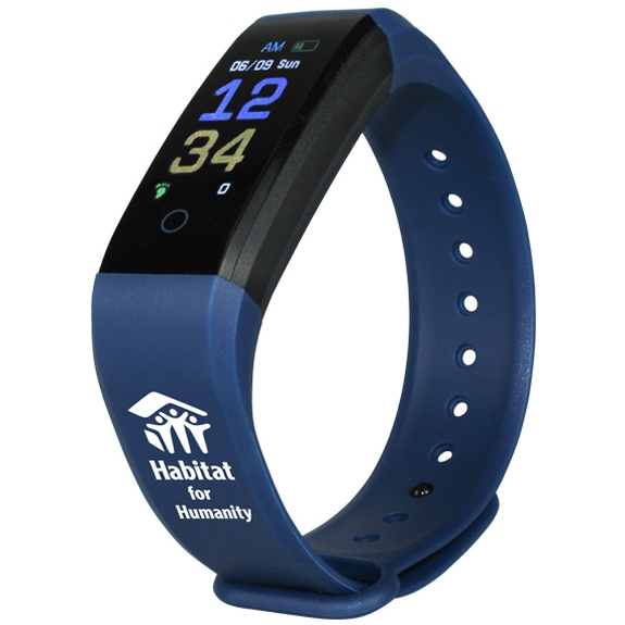 Blue - Promotional Activity Tracker Wristband 2.0