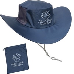 Navy blue - Fold 'N Go Water Resistant Logo Hat