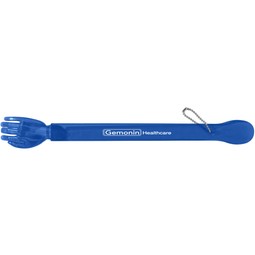 Translucent blue Branded Back Scratcher w/ Shoehorn