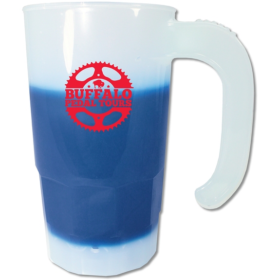 Frosted to blue Mood&#8482; 20 oz. Color-Changing Stackable Beer Stein – Pr
