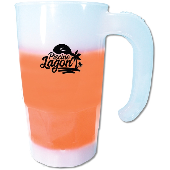 Frosted to oran Mood&#8482; 20 oz. Color-Changing Stackable Beer Stein – Pr