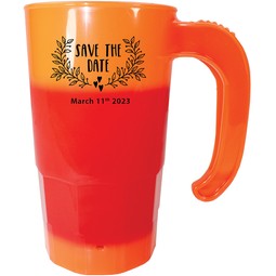Orange to Tropical Red Mood Color Changing Custom Stadium Cup - 12 oz.