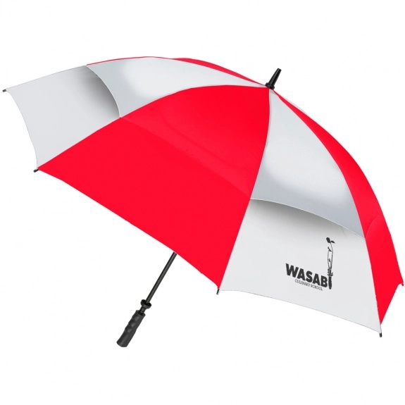 Red/White Two-Tone Deluxe Vented Golf Custom Umbrella