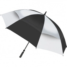 Black/White Two-Tone Deluxe Vented Golf Custom Umbrella