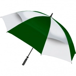 Hunter Green/White Two-Tone Deluxe Vented Golf Custom Umbrella