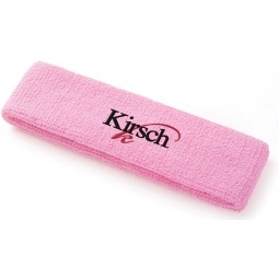 Pink Plush Terry Sport Custom Headband