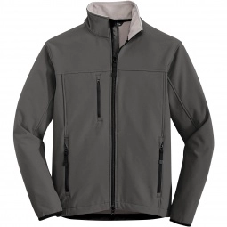 Smoke Grey Port Authority Glacier Soft Shell Custom Jacket