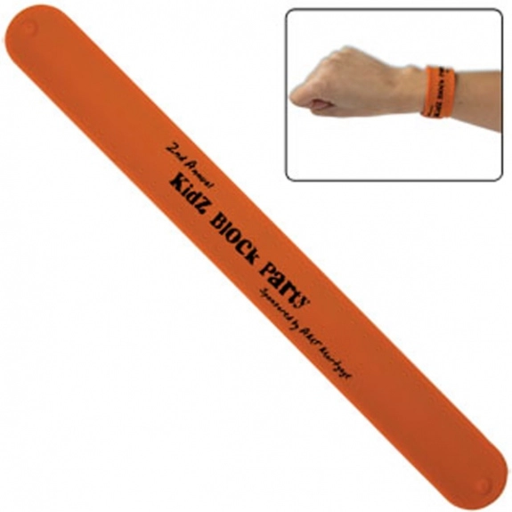 Orange Promotional Silicone Slap Bracelet