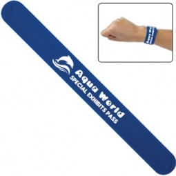 Blue Promotional Silicone Slap Bracelet
