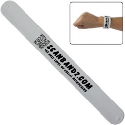 White Promotional Silicone Slap Bracelet