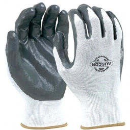 White Seamless Knit Custom Imprinted Work Gloves