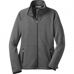 Graphite Port Authority Pique Fleece Custom Jacket - Women's