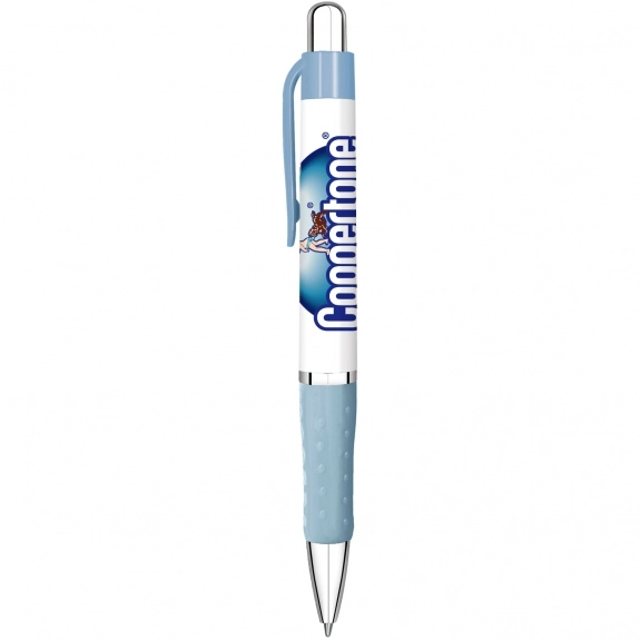 Light Blue Full Color VibraColor Primo Grip Promotional Pen